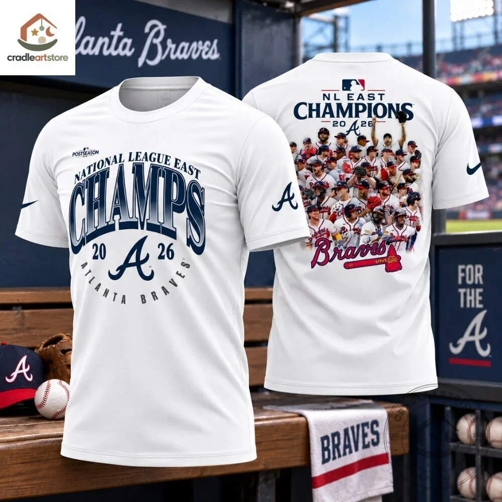 Atlanta Braves 2026 NL East Champions Navy T-Shirt