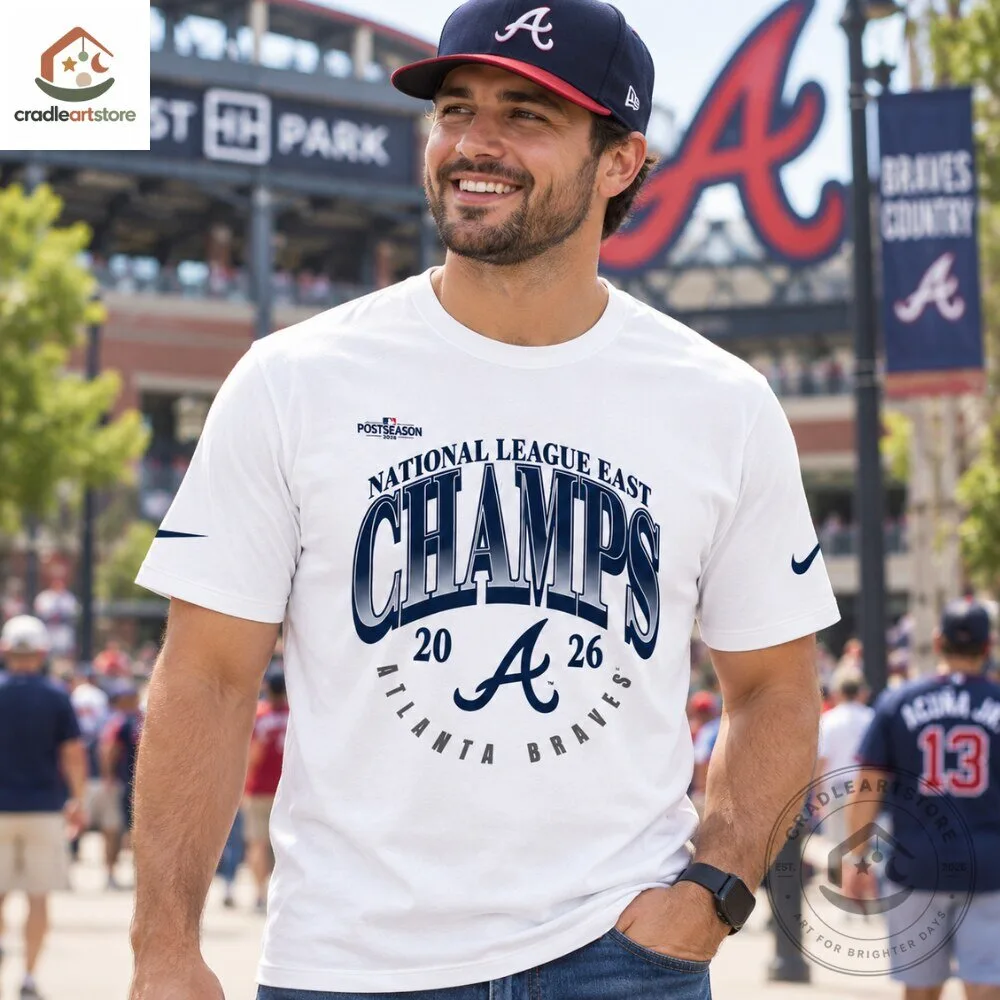 Atlanta Braves 2026 NL East Champions Navy T-Shirt 4 Atlanta Braves 2026 NL East Champions Navy T-Shirt