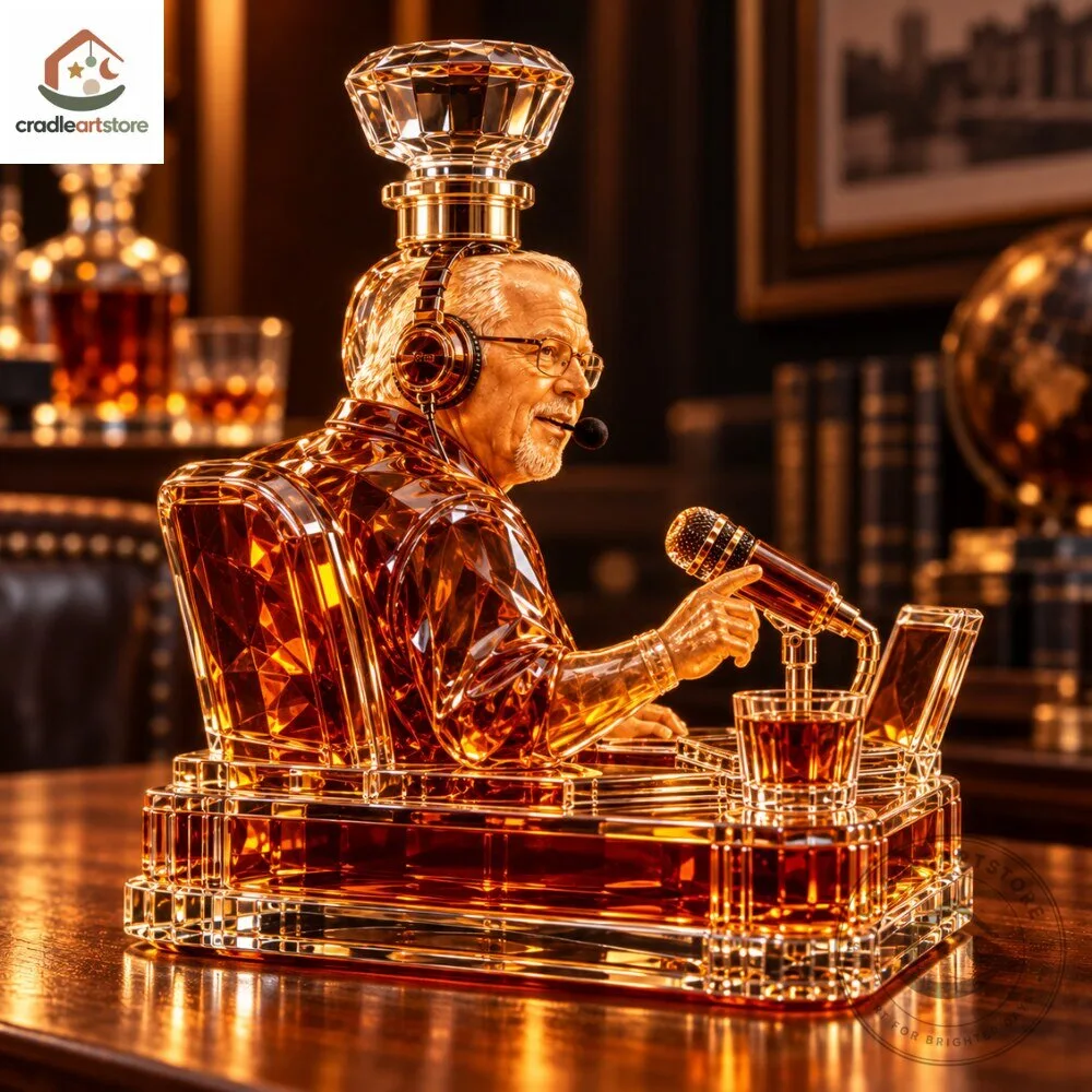 Lawrence Tanter Tribute Whiskey Decanter – Sports Broadcaster Memorial Crystal Bottle Collectible Gift 4 Lawrence Tanter Tribute Whiskey Decanter – Sports Broadcaster Memorial Crystal Bottle Collectible Gift