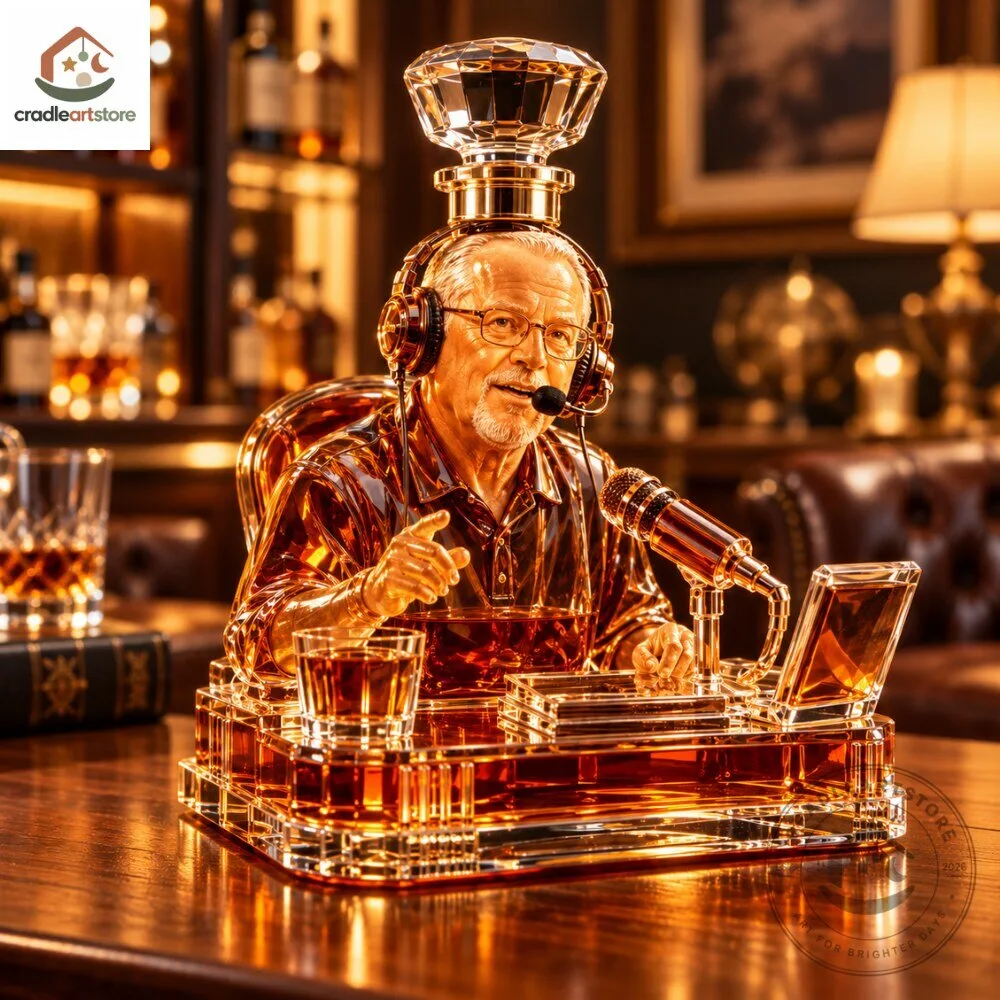 Lawrence Tanter Tribute Whiskey Decanter – Sports Broadcaster Memorial Crystal Bottle Collectible Gift 5 Lawrence Tanter Tribute Whiskey Decanter – Sports Broadcaster Memorial Crystal Bottle Collectible Gift
