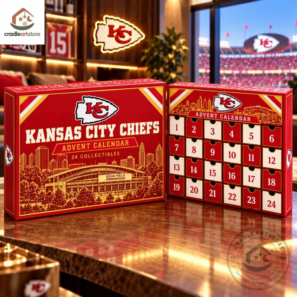 Kansas City Chiefs Christmas Advent Calendar with 24 Ornaments 6 Kansas City Chiefs Christmas Advent Calendar