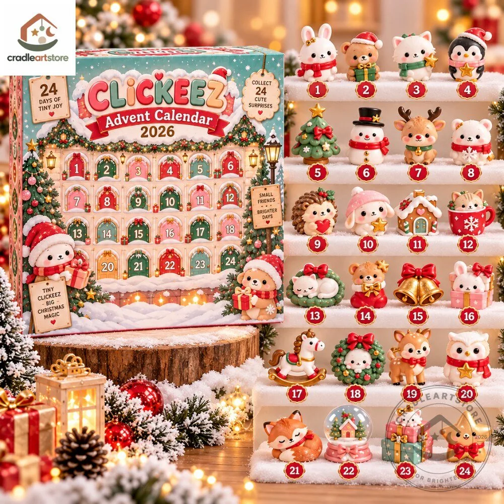 Clickeez Christmas Countdown Advent Calendar 2026 With 24 Ornaments