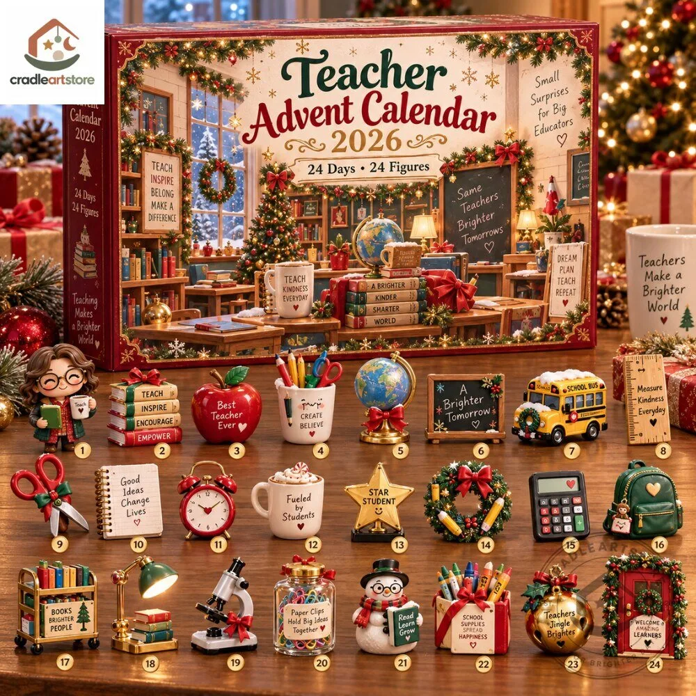 Teacher 2026 Christmas Advent Calendar With 24 Ornaments 6 Teacher 2026 Christmas Advent Calendar With 24 Ornaments