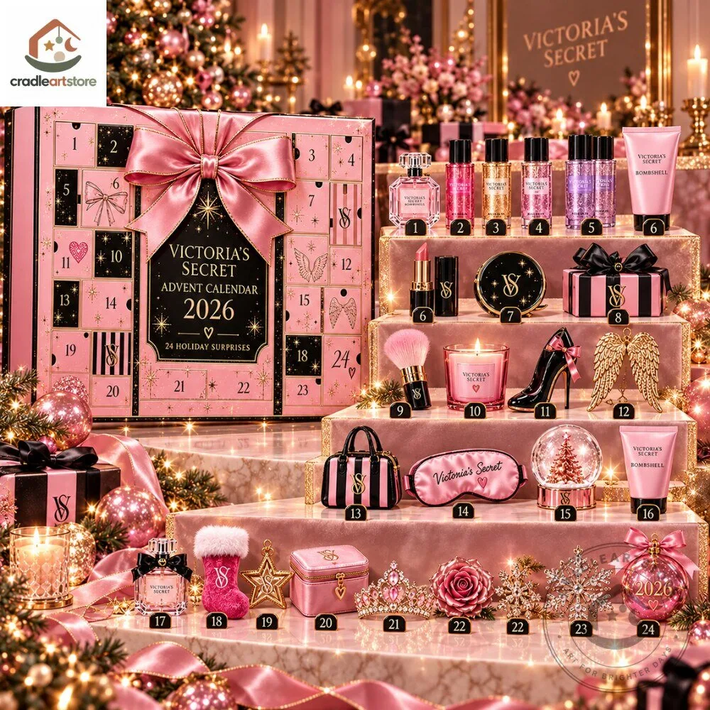 Victoria's Secret Pinky Advent Calendar 2026 with 24 Ornaments