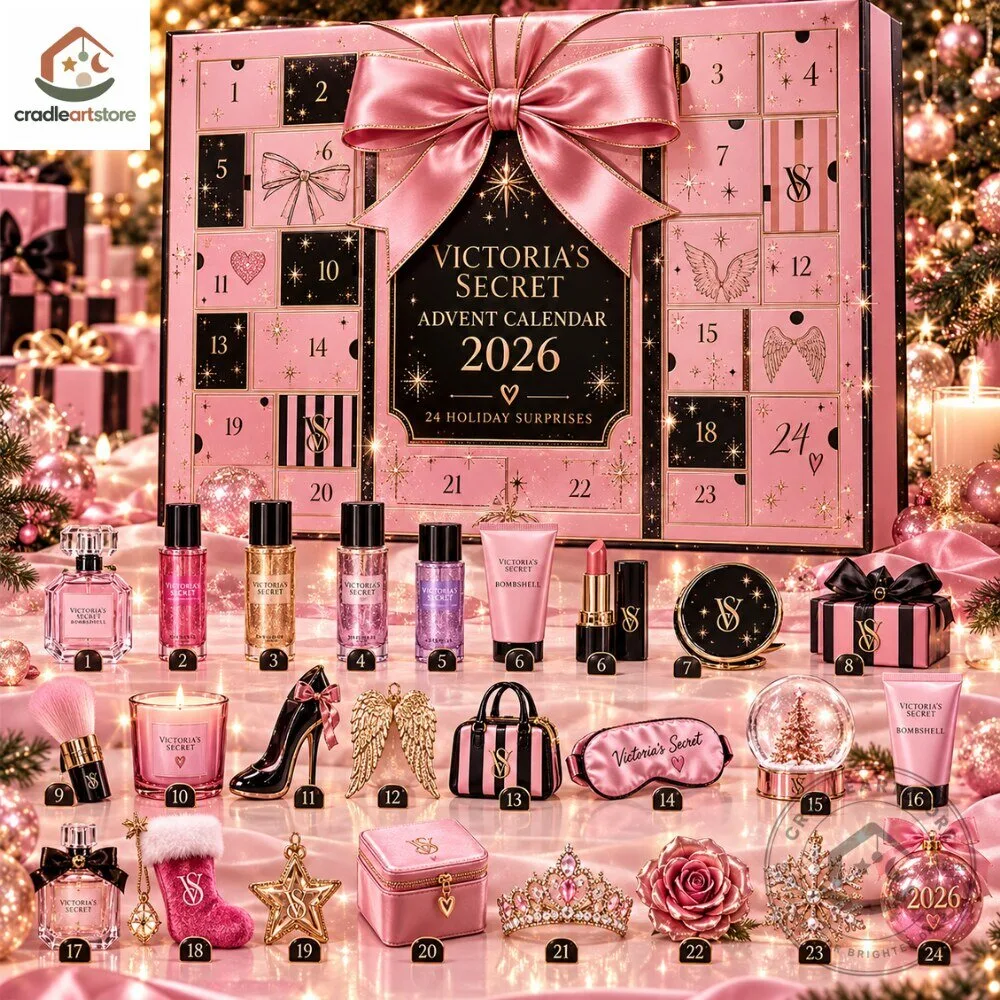 Victoria's Secret Pinky Advent Calendar 2026 with 24 Ornaments
