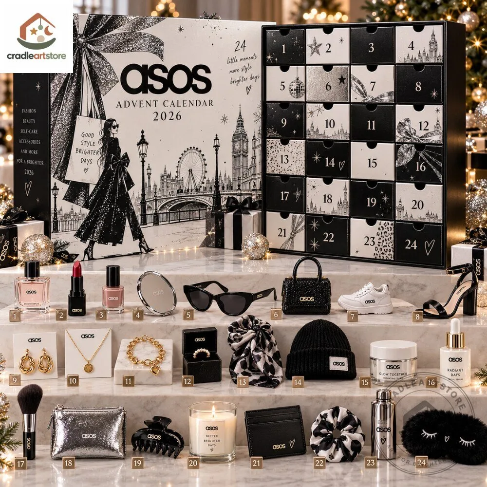 ASOS Christmas Advent Calendar 2026 with 24 Ornaments