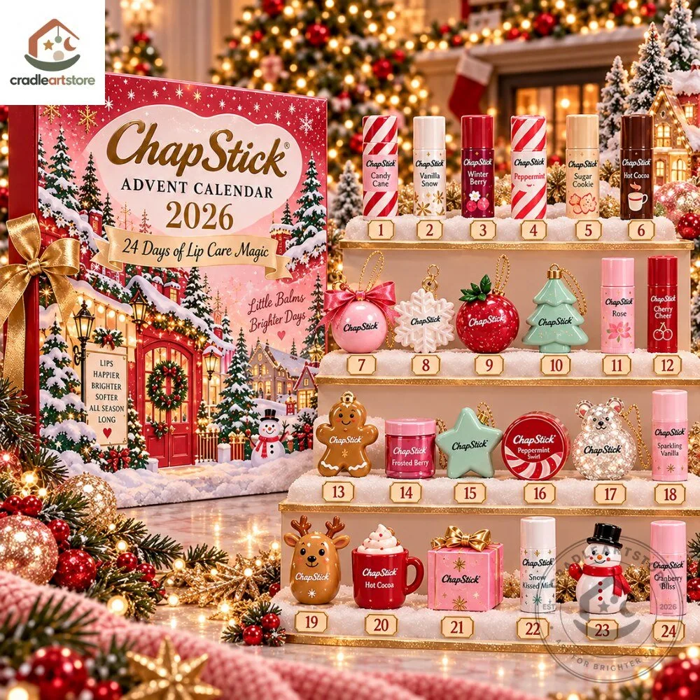 Chapstick Christmas Advent Calendar 2026 with 24 Ornaments