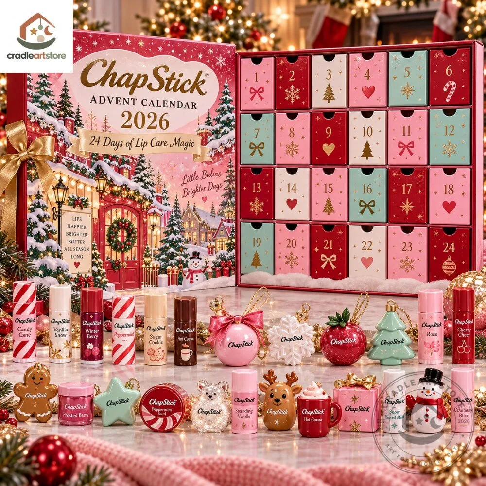 Chapstick Christmas Advent Calendar 2026 with 24 Ornaments 6 Chapstick Christmas Advent Calendar 2026 with 24 Ornaments