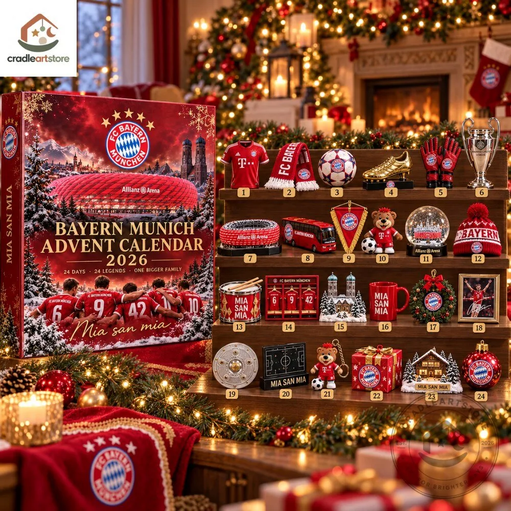 Bayern Munich Christmas Advent Calendar 2026 with 24 Ornaments