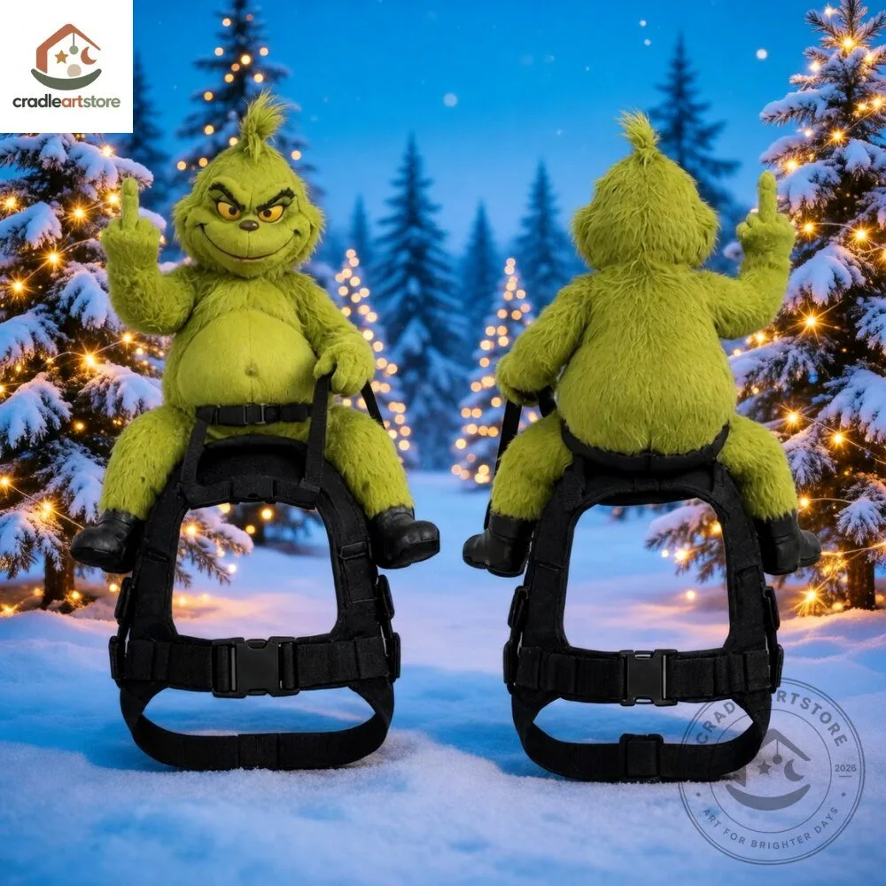 Grinch Rider Dog Harness Funny Christmas Pet Costume 5 Grinch Rider Dog Harness Funny Christmas Pet Costume