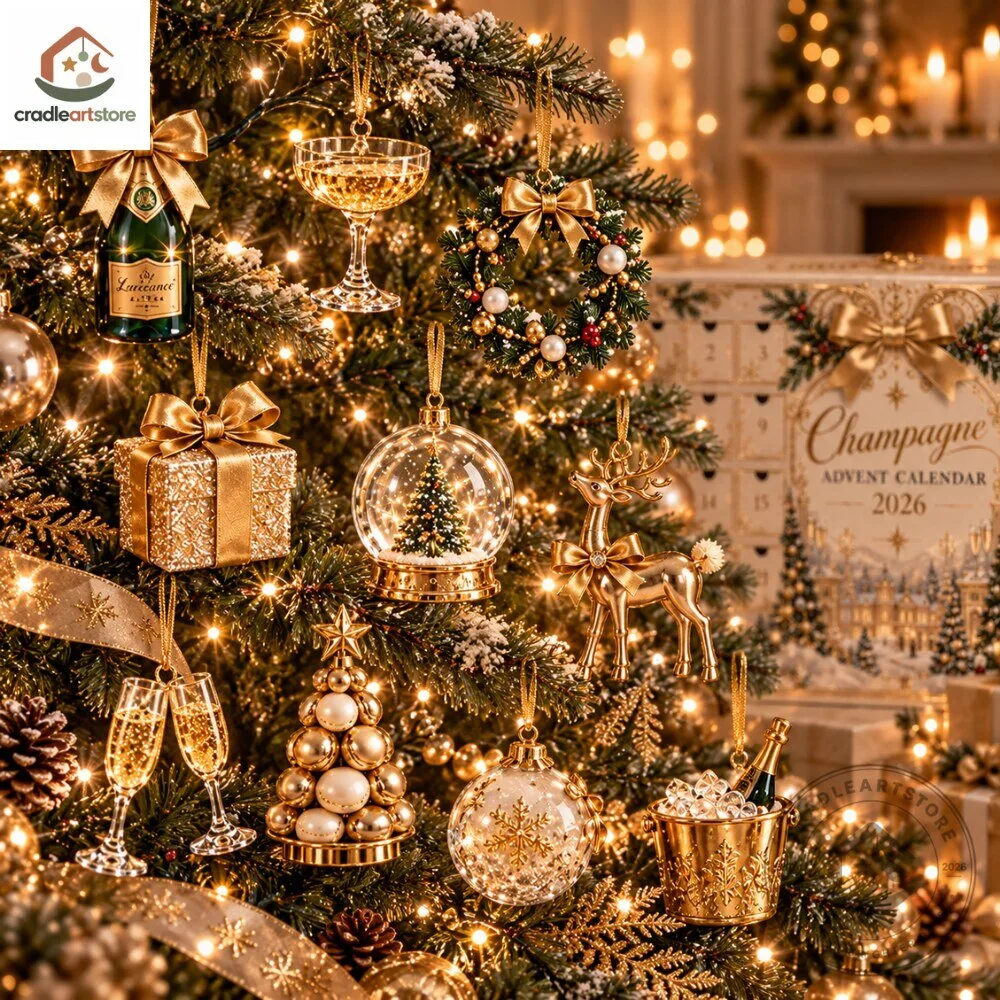 Champagne Luxury Christmas Advent Calendar 2026 with 24 Ornaments 7 Los Angeles Lakers Christmas Advent Calendar 2026 with 24 Ornaments