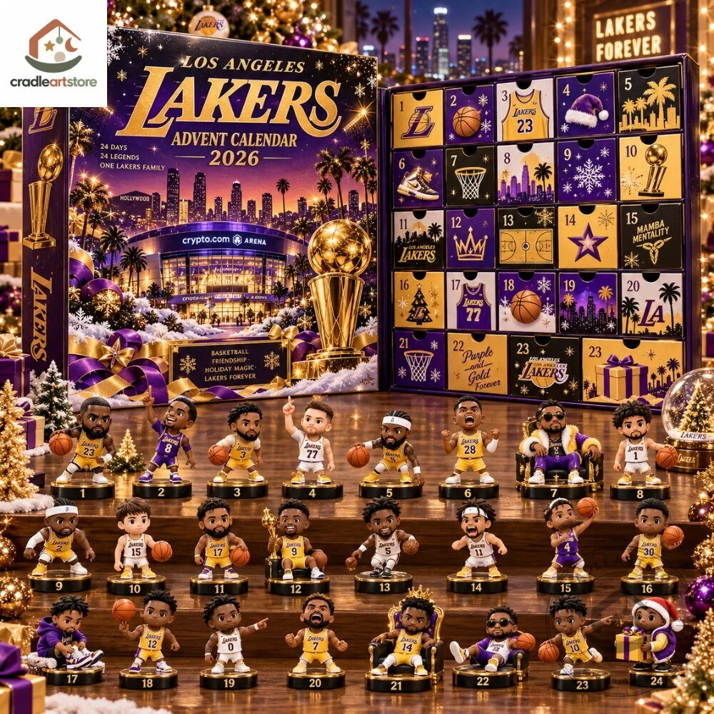 Los Angeles Lakers Christmas Advent Calendar 2026 with 24 Ornaments 6 Los Angeles Lakers Christmas Advent Calendar 2026 with 24 Ornaments
