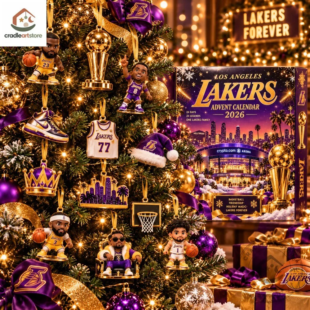 Los Angeles Lakers Christmas Advent Calendar 2026 with 24 Ornaments 7 Los Angeles Lakers Christmas Advent Calendar 2026 with 24 Ornaments