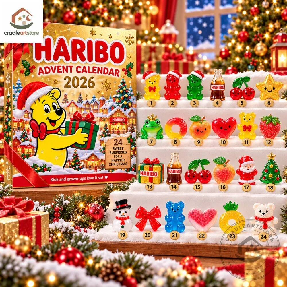 Haribo Christmas Advent Calendar 2026 with 24 Ornaments