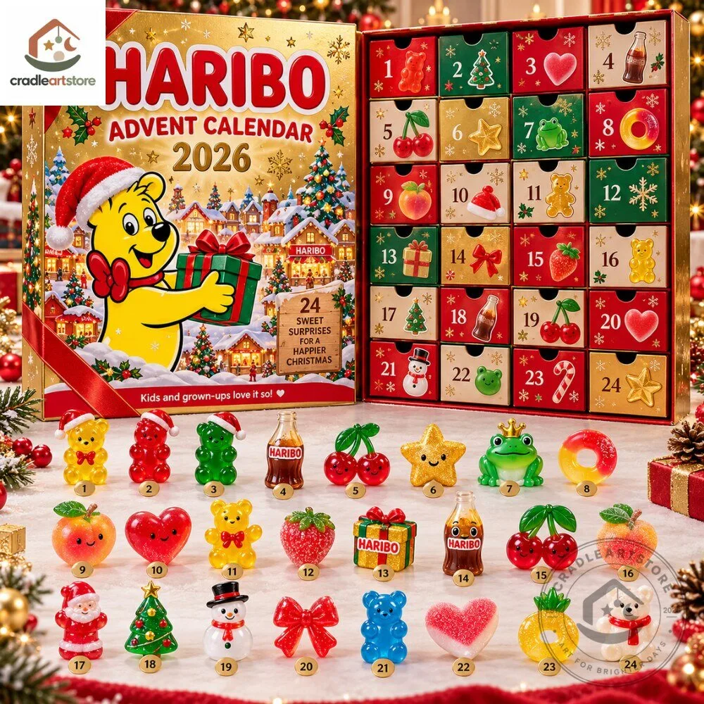 Haribo Christmas Advent Calendar 2026 with 24 Ornaments 6 Haribo Christmas Advent Calendar 2026 with 24 Ornaments