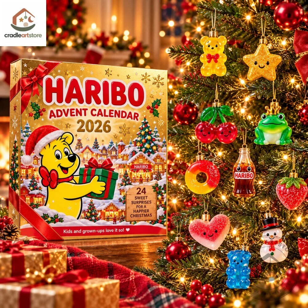 Haribo Christmas Advent Calendar 2026 with 24 Ornaments 7 Haribo Christmas Advent Calendar 2026 with 24 Ornaments