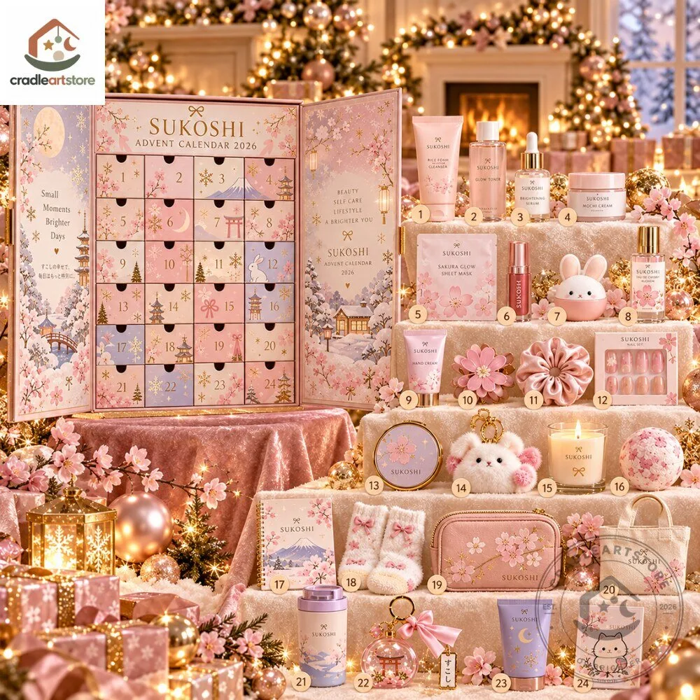 Sukoshi Christmas Advent Calendar 2026 with 24 Ornaments