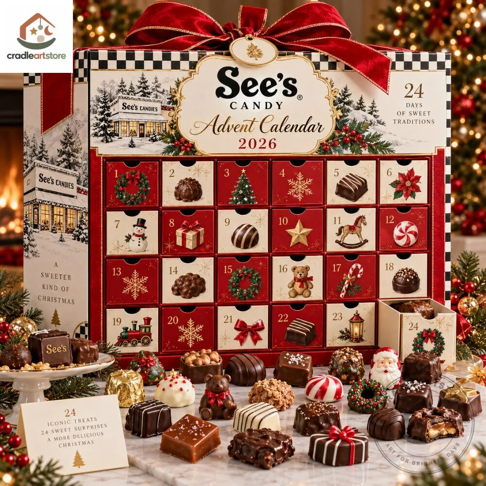See's Candy Christmas Advent Calendar 2026 with 24 Ornaments 6 See's Candy Christmas Advent Calendar 2026 with 24 Ornaments