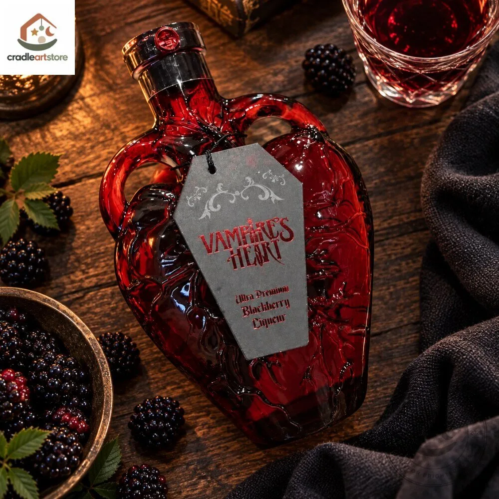 Vampire’s Heart Gothic Anatomy Wine Bottle Decanter