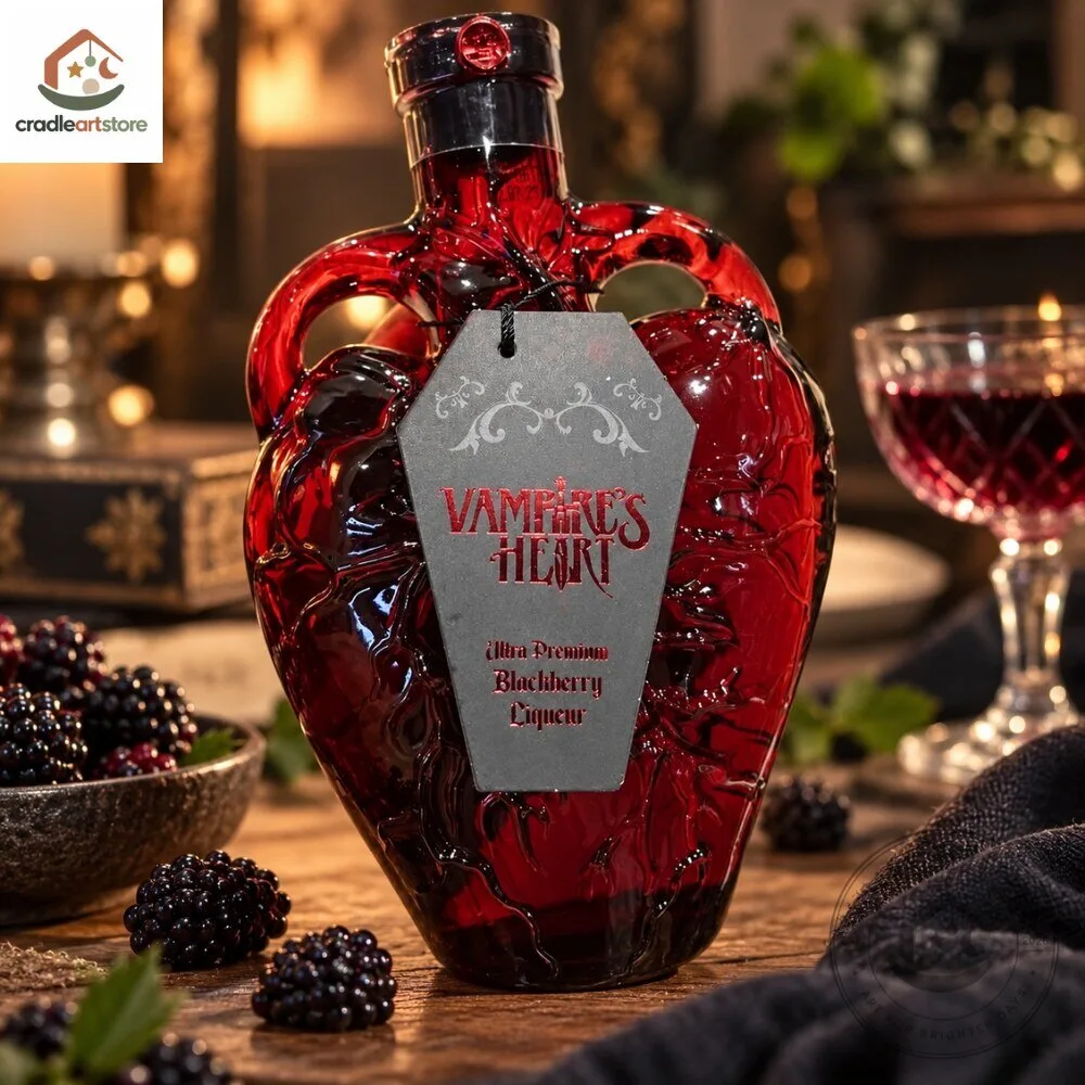 Vampire’s Heart Gothic Anatomy Wine Bottle Decanter 6 Vampire’s Heart Gothic Anatomy Wine Bottle Decanter
