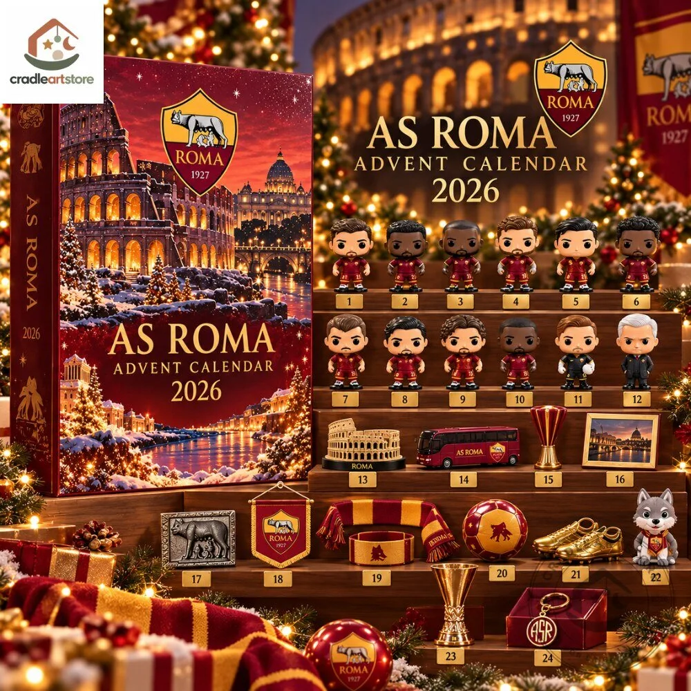 AS Roma Advent Calendar 2026 with 24 Ornaments