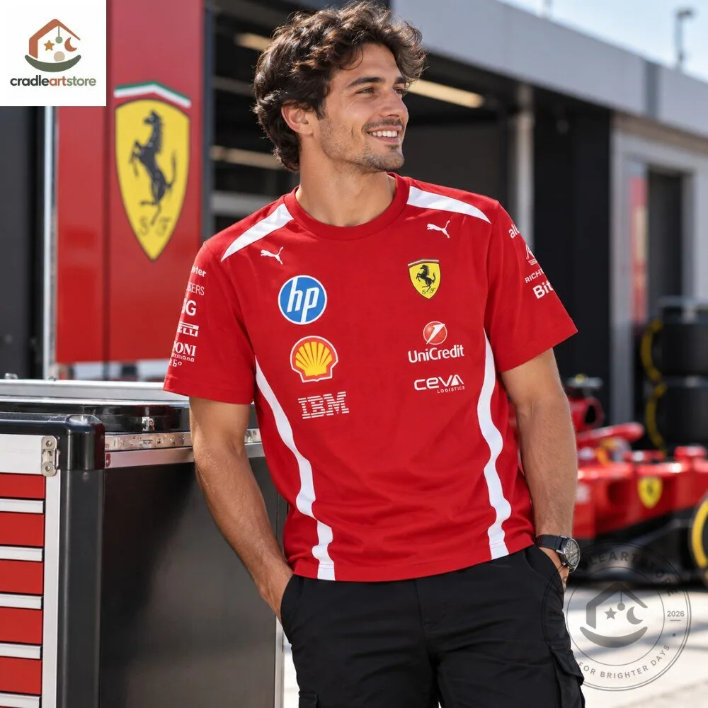 Scuderia Ferrari HP F1 Team Red Racing T-Shirt 6 Scuderia Ferrari HP F1 Team Red Racing T-Shirt