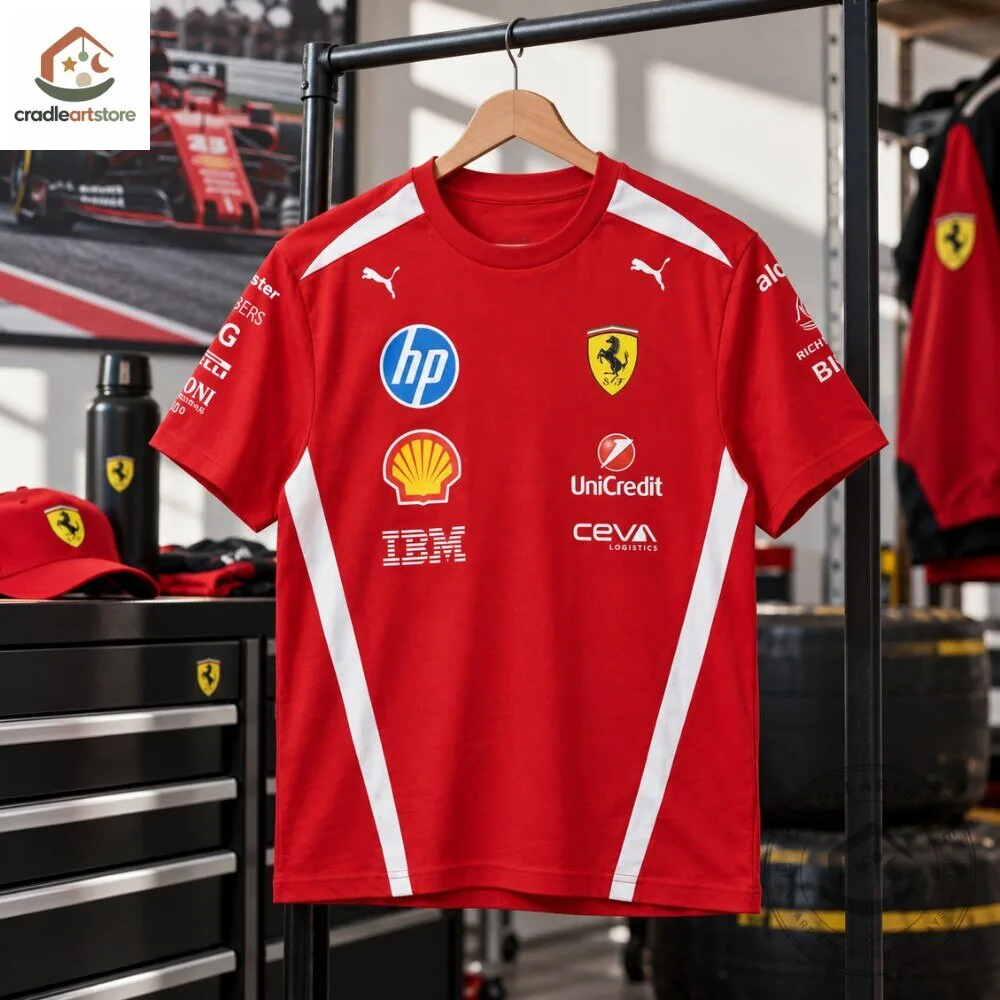 Scuderia Ferrari HP F1 Team Red Racing T-Shirt 7 Scuderia Ferrari HP F1 Team Red Racing T-Shirt