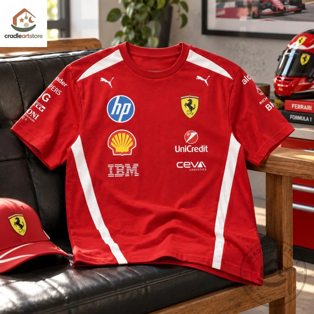Scuderia Ferrari HP F1 Team Red Racing T-Shirt 8 Scuderia Ferrari HP F1 Team Red Racing T-Shirt