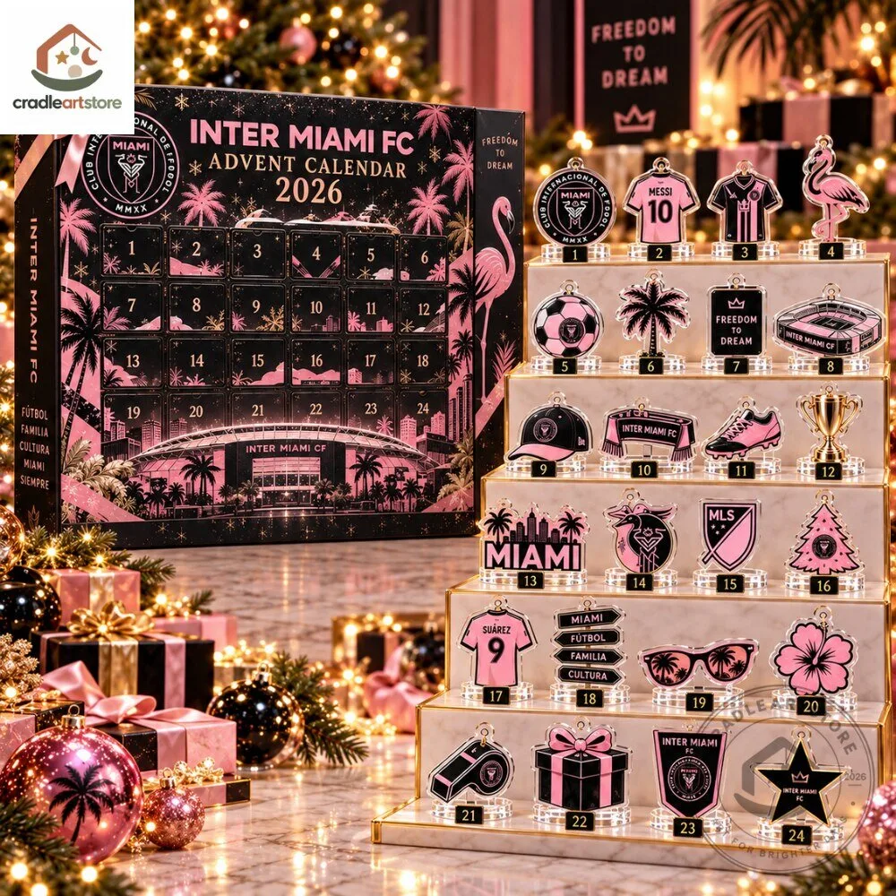 Inter Miami FC Advent Calendar 2026 with 24 Ornaments